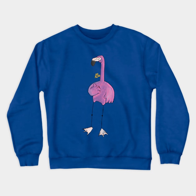 Yogurt the Flamingo Crewneck Sweatshirt by AlligatorCheese market 